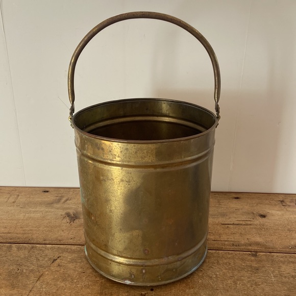 Antique Brass Bucket - Picture 11 of 13